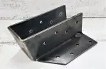 Angle cropped bottom joist hanger steel