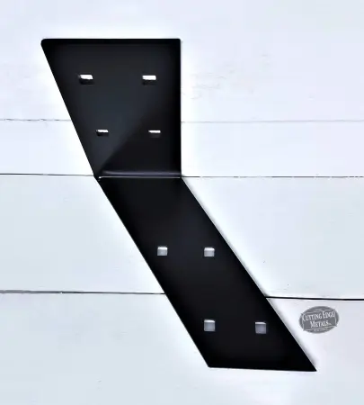 Hanging - Black - Powder coated Rafter L Angle Bracket with an Angle - Flat Hanging - Black - Powder coated Rafter L Angle Bracket with an Angle - Flat