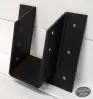 Black-powder coat curbside Angled Joist Hangers – Full Flange