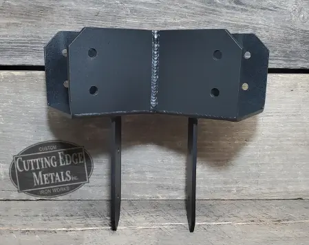 Hex Post Girder Grey Powder Coat Bracket