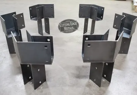 Hex Post Girder Steel Coat Bracket 6 Pieces