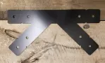Black powder coat 4 legged beam bracket double cropped end