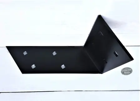 Over Head - Flat - Sideways Hanging - Black - Powder coated Rafter L Angle Bracket with an Angle - Over Head - Flat - Sideways Hanging - Black - Powder coated Rafter L Angle Bracket with an Angle -