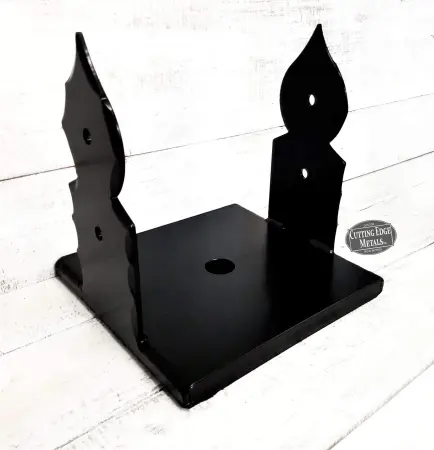 SH-UPB-2S Black - Painted - 2–Sided Wood Post Base Brackets