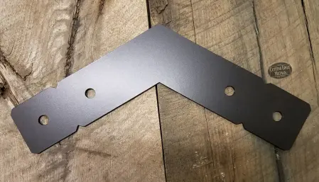 Black- powder coat - Front 2-Legged Beam Bracket Truss Corner - Double Crop