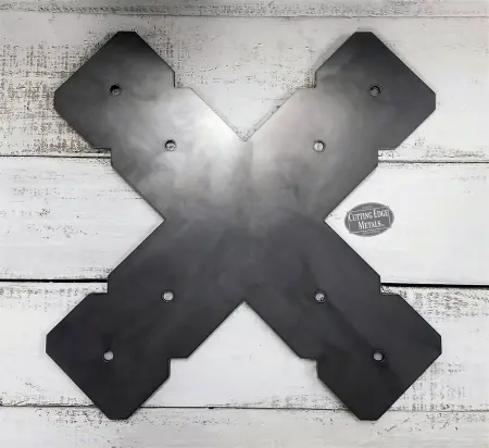Steel - Custom X-Shaped Beam Bracket - Double Crop Steel - Custom X-Shaped Beam Bracket - Double Crop