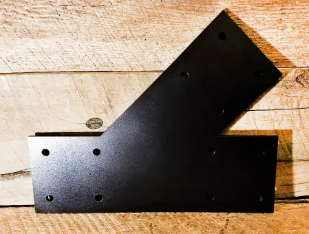 Black - T-beam bracket custom angled - long - right