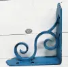 Small Blue Coated L Angle Decorative Scroll Gusset Support Bracket Small Blue Coated L Angle Decorative Scroll Gusset Support Bracket