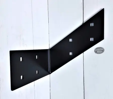 Sideways - Black - Powder coated Rafter L Angle Bracket with an Angle Sideways - Black - Powder coated Rafter L Angle Bracket with an Angle