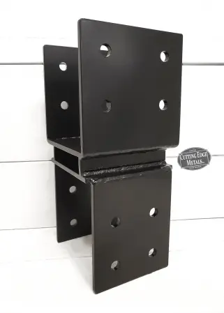 Standoff Post to Beam Timber Bracket Black Powder Coat