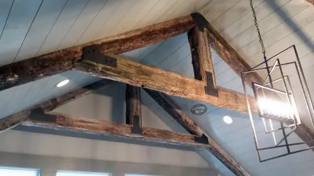 Black post bracket - "T" Bracket Timber Connector / Flat "T" Bracket - Timber Frame