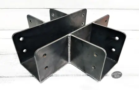 Post column cross beam brackets custom steel