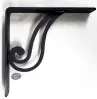 Left Inward Facing  - Black L Angle Decorative Quail Gusset Support Bracket