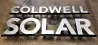 White Coldwell Solar Sign