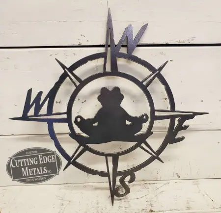 Custom Black Compass Sign