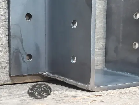 Steel closeup Angled Joist Hangers – Full Flange