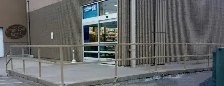 Square Commercial Railing White Painted