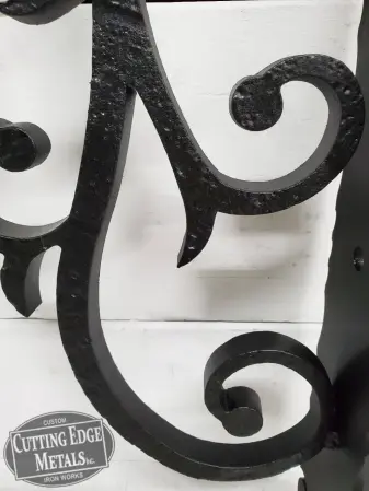 Detail Closeup - L Angle Decorative Scroll Gusset Support Bracket Detail Closeup - L Angle Decorative Scroll Gusset Support Bracket