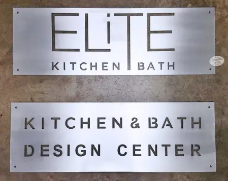 Elite-Kitchen Bath Steel sign