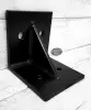Wide - reinforced- black- curbside -L Angle Gusseted Steel Support Bracket