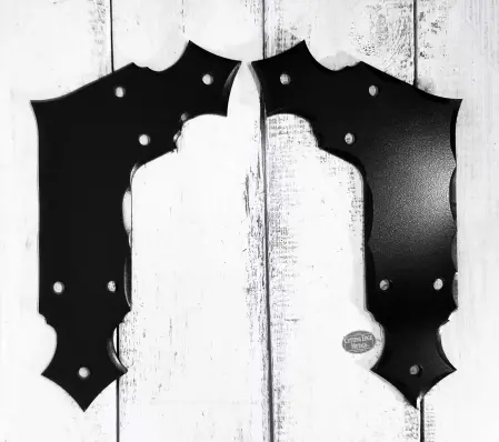 Custom Black -Decorative 2-Legged Beam Truss Corner Bracket – Diamond Finial