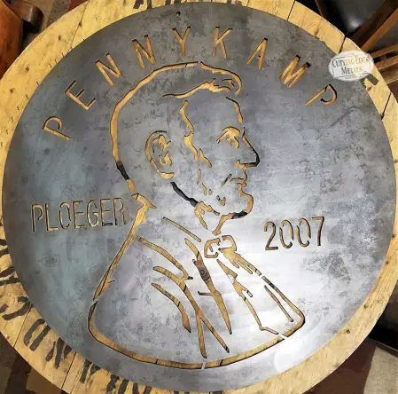 PennyKamp coin steel sign