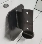 Facemount round log knife plate steel