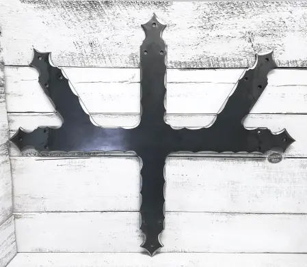 Steel - front Decorative 6-Legged Beam Truss Center Bracket – Diamond Finial