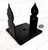 SH-UPB-2S Black - Painted - 2–Sided Wood Post Base Brackets