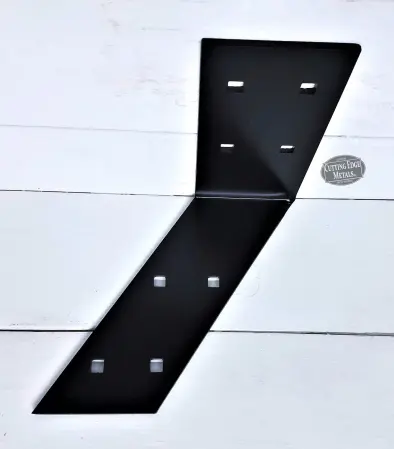 Overhead and upside-down - Black - Powder coated Rafter L Angle Bracket with an Angle - Overhead and upside-down - Black - Powder coated Rafter L Angle Bracket with an Angle -