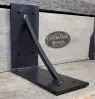 Reinforced - Black L Angle Gusseted Steel Support Bracket