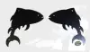 black powder coated pair - Decorative Fish Facial or Flat Connecting Bracket