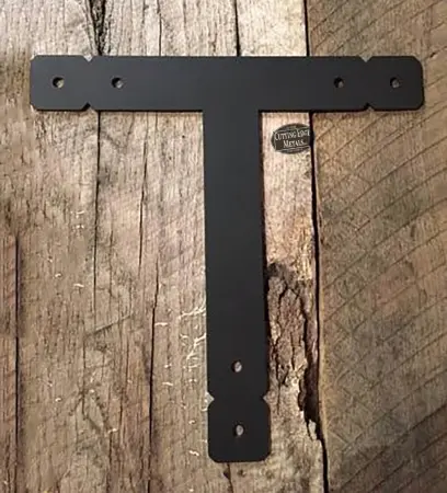 Large Painted-Black T-beam and post brackets double - cropped