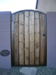 Wood and steel gate