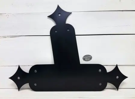 Black powder coated - Bia Finial Angled T-Bracket