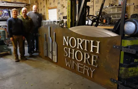 Northshore winery sign