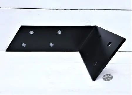 Side leaning - Black - Powder coated Rafter L Angle Bracket with an Angle - Flat Side leaning - Black - Powder coated Rafter L Angle Bracket with an Angle - Flat