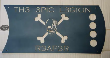 Custom Metal Skull Sign