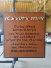 Brown Communication Statement Sign