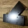 Black T-beam brackets custom angled - large