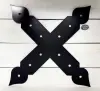 Black painted front -Spaded X Shaped Bracket or Flat X Bracket with Spaded Ends - Timber Frame