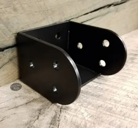 black painted - rounded left Joist Hangers – Rounded with Inside Flange