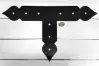 STB-13 Black painted front -Spaded T Bracket or Flat T Bracket with Spaded Ends - Timber Frame