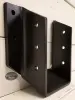black powder-coated Angle Cropped Bottom Joist Hangers