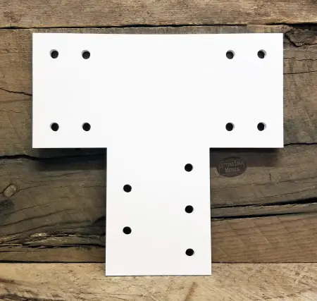 White "T" Bracket Timber Connector / Flat "T" Bracket - Timber Frame