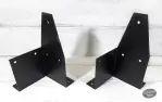 Decorative black post timber brackets
