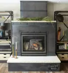 Three level chase fireplace surround