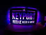 Backlit LED sign for Keyport in purple