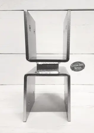 Post Beam Timber Bracket with Silver Standoff