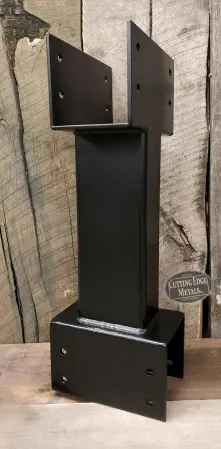 Standoff Post to Beam Timber Bracket Black